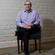 Jimmy Wales posing for a portrait in London, 2021.